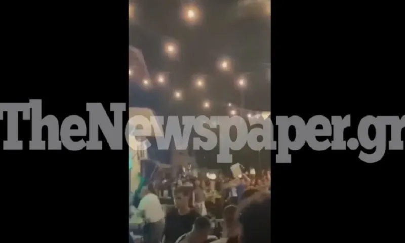 Βόλος: Απίστευτο ξύλο - Εκσφενδόνιζαν καρέκλες και τραπέζια (vid)
