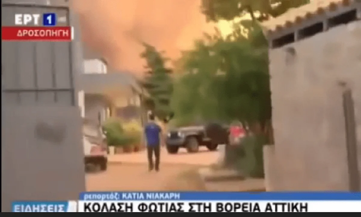 Φωτιά Αττική: Νέα επίθεση πολίτη σε δημοσιογράφο - Σε ζωντανή σύνδεση μεταδόθηκε το περιστατικό (vid)