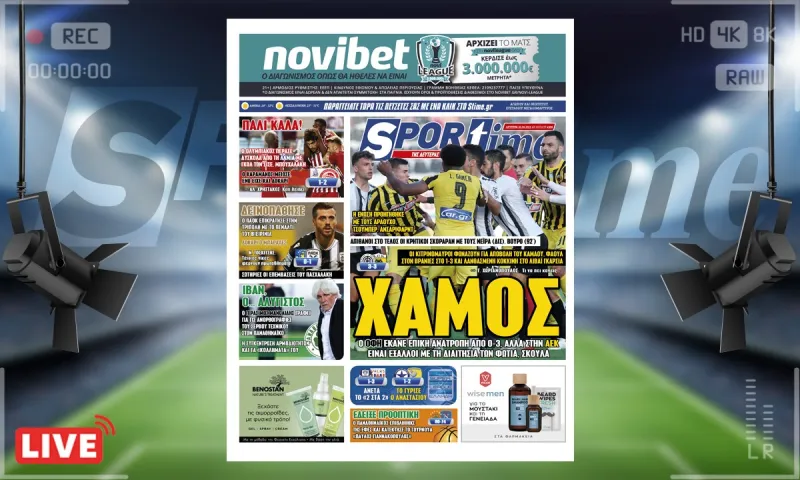 e-Sportime (20/9): Κατέβασε την ηλεκτρονική εφημερίδα – Χαμός στο ΟΦΗ - ΑΕΚ, δύσκολες νίκες πέτυχαν οι Ολυμπιακός, ΠΑΟΚ