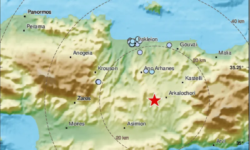 Σεισμός Κρήτη: Νέος σεισμός στο Ηράκλειο!