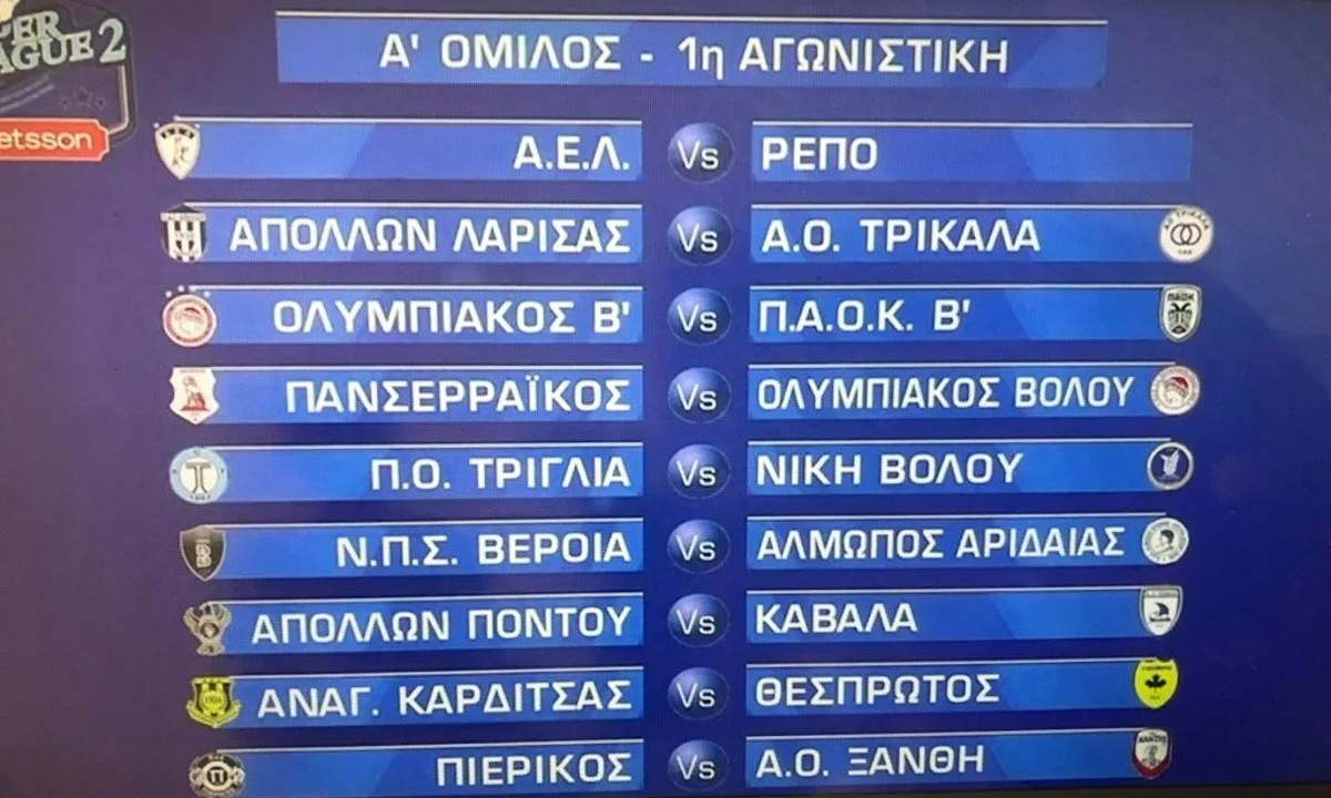 Super League 2 1η αγωνιστική