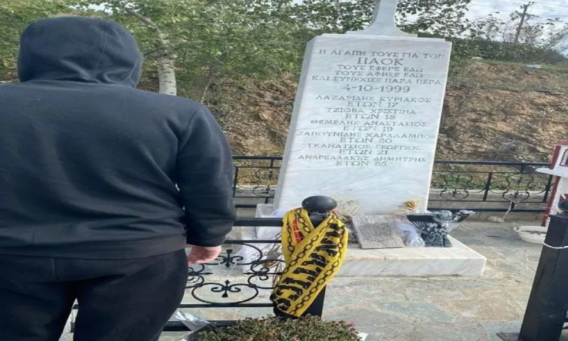 Μνημείο στα Τέμπη - Άρης: Αρειανοί άφησαν κασκόλ για τους οπαδούς του ΠΑΟΚ!