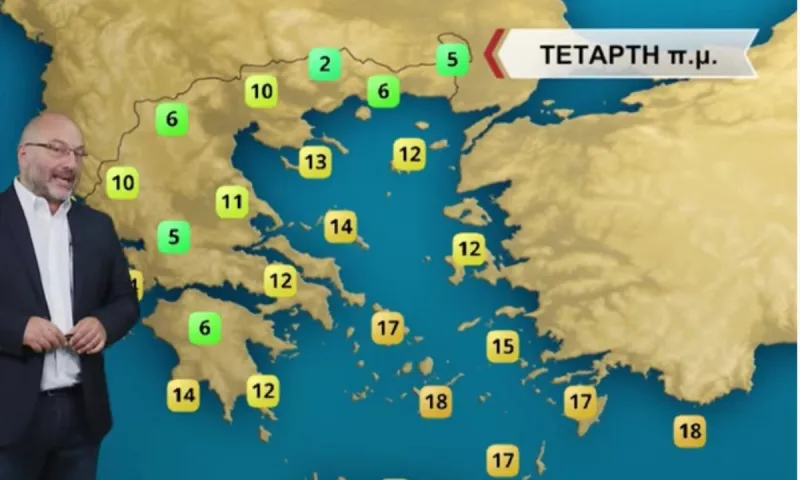 Καιρός Αρναούτογλου: Ισχυροί άνεμοι και συννεφιά την Τετάρτη (10/11)