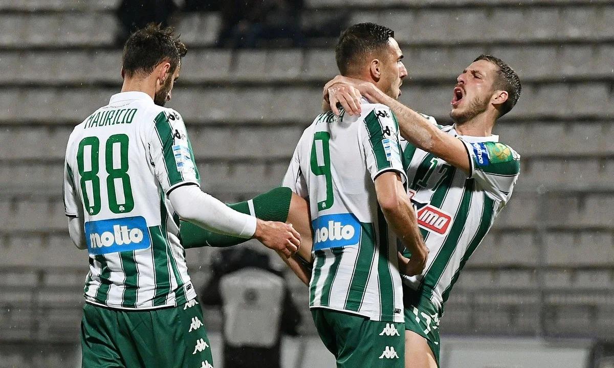 Πανηγυρικό στιγμιότυπο από το ματς Λαμία - Παναθηναϊκός