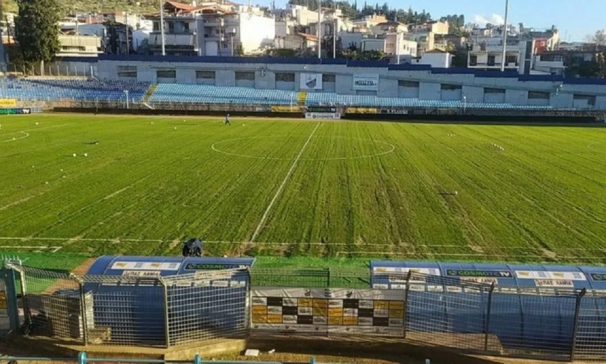 Ο αγωνιστικός χώρος στο Λαμία - Ιωνικός