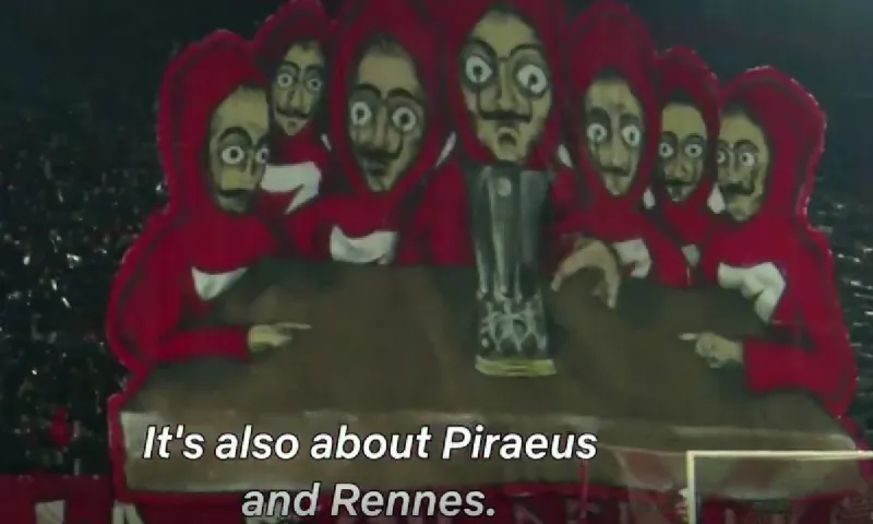 La Casa De Papel: «Ευχαριστούμε Ολυμπιακέ - Eυχαριστούμε Πειραιά!»
