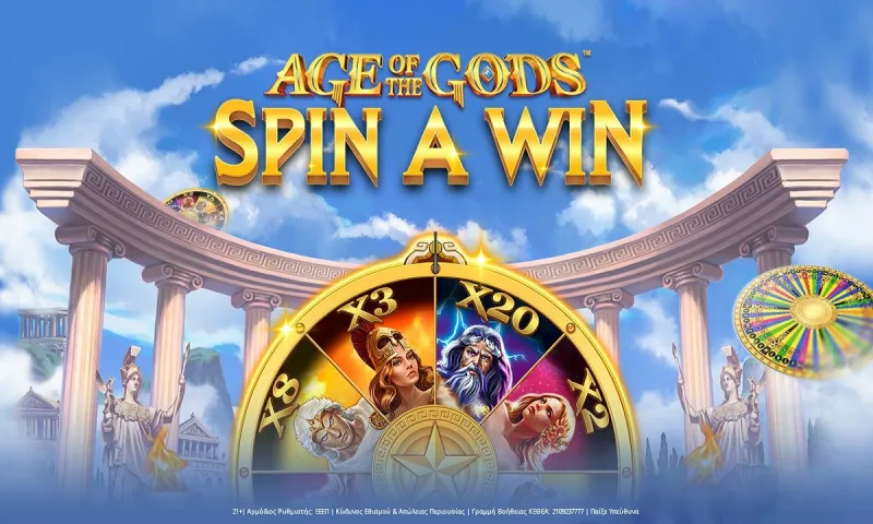Age of Gods Spin A Win: Το βουνό των…θεών στο live casino της Novibet