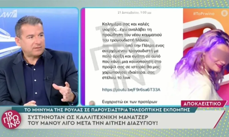 Πάτρα Αποκλειστικό: Η Ρούλα παρουσιαζόταν ως μάνατζερ του Μάνου