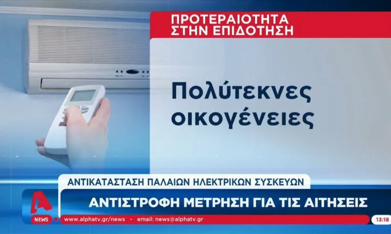 Αντικατάσταση παλαιών ηλεκτρικών συσκευών: Ξεκινά το πρόγραμμα