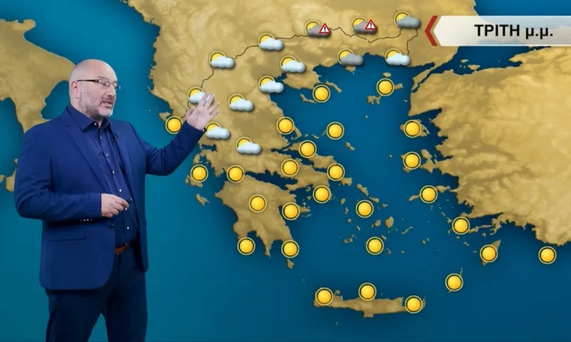 Αρναούτογλου καιρός: Τοπικές μπόρες μικρής διάρκειας στα κεντρικά και βόρεια ορεινά για την Τρίτη (31/5)