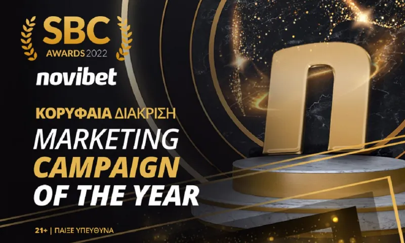 Διεθνής διάκριση «Καλύτερης Καμπάνιας Marketing της Χρονιάς» για τη Novibet
