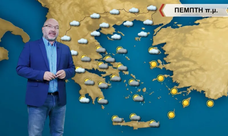 Καιρός: Αραιή συννεφιά και τοπικά φαινόμενα σύμφωνα με τον Αρναούτογλου για την Πέμπτη (6/10)