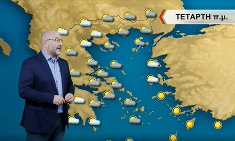 Καιρός: Συννεφιά με τοπικές βροχές την Τετάρτη (21/12) λέει ο Αρναούτογλου - Μικρή άνοδος της θερμοκρασίας