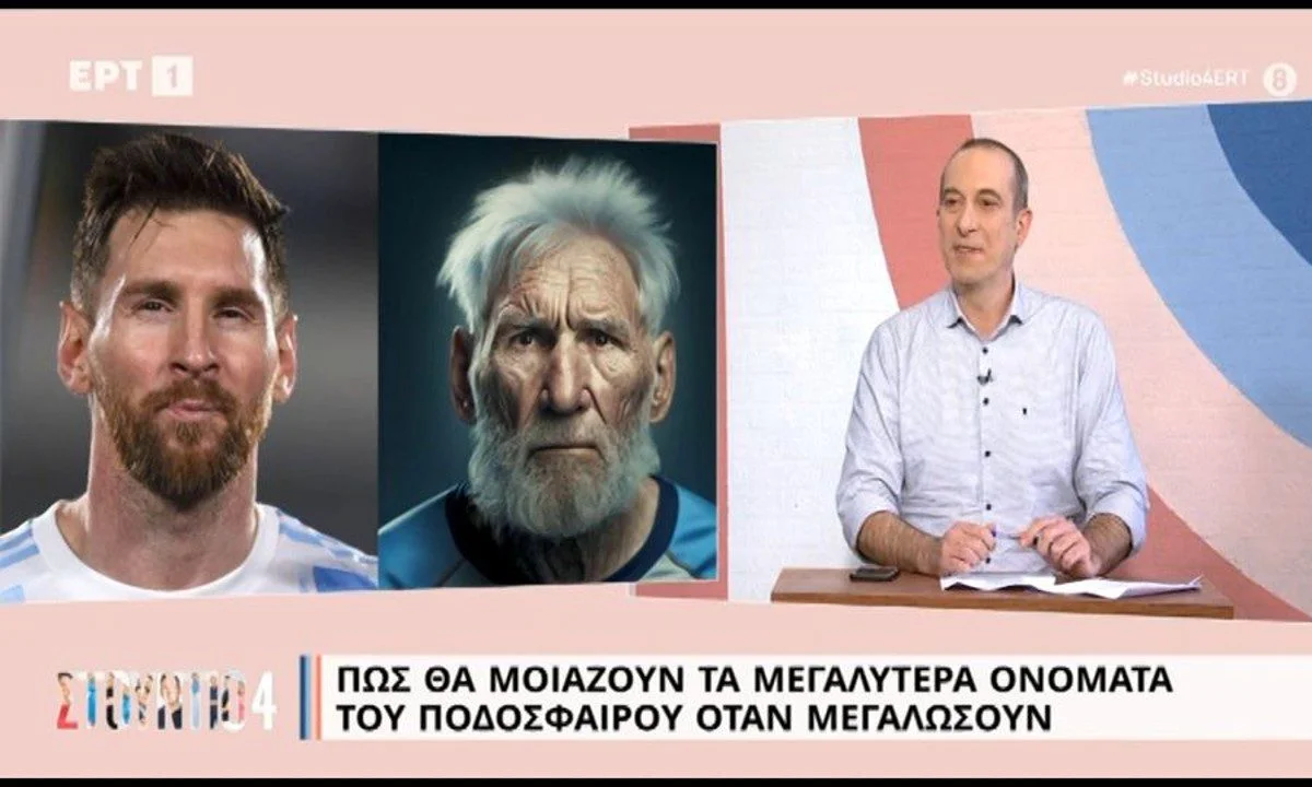 Σε εκπομπή της κρατικής τηλεόρασης έπαιξε βίντεο με το πώς θα μοιάζουν γνωστοί ποδοσφαιριστές όταν φτάσουν σε προχωρημένη ηλικία.