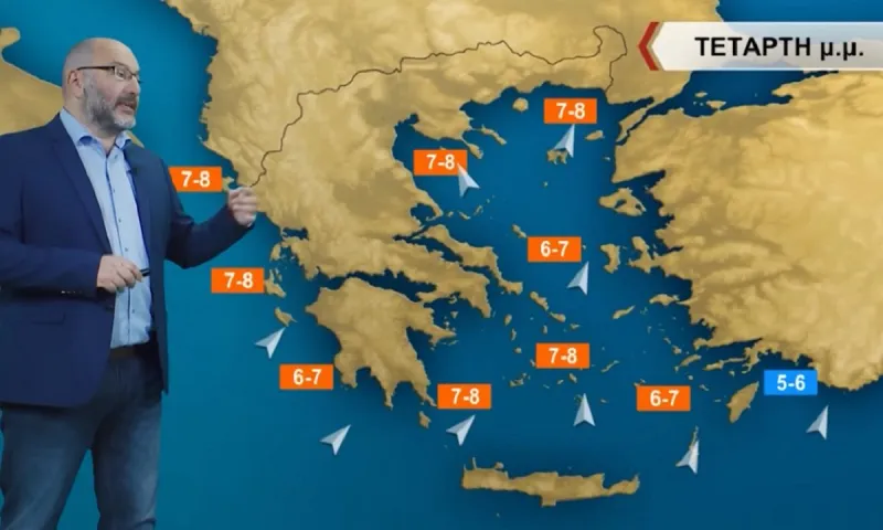 Καιρός: Ισχυρούς ανέμους και άνοδο της θερμοκρασίας προβλέπει ο Αρναούτογλου
