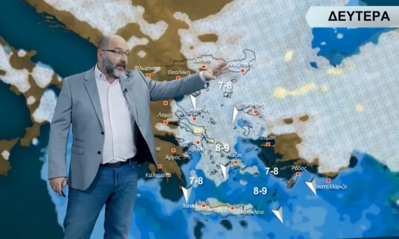 Καιρός: Επιμένουν τα χιόνια και οι χαμηλές θερμοκρασίες σύμφωνα με τον Αρναούτογλου και τη Δευτέρα