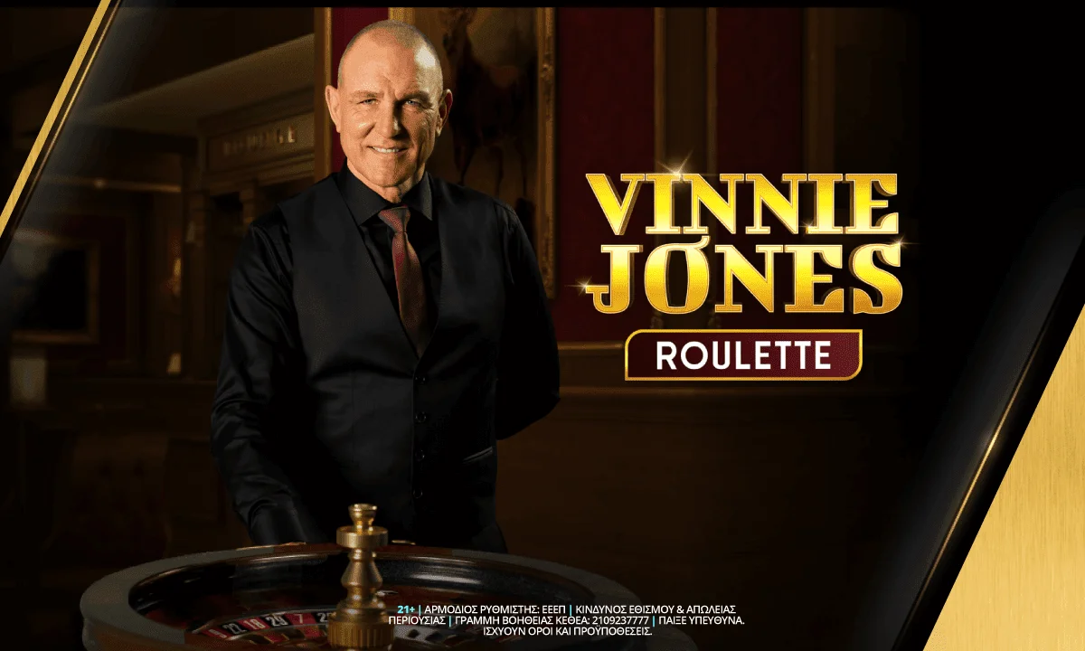Vinie Jones Roulette: Ένας θρύλος των γηπέδων σε ρόλο dealer. Απεριόριστες δυνατότητες στο χέρι σου με το live casino της Novibet.
