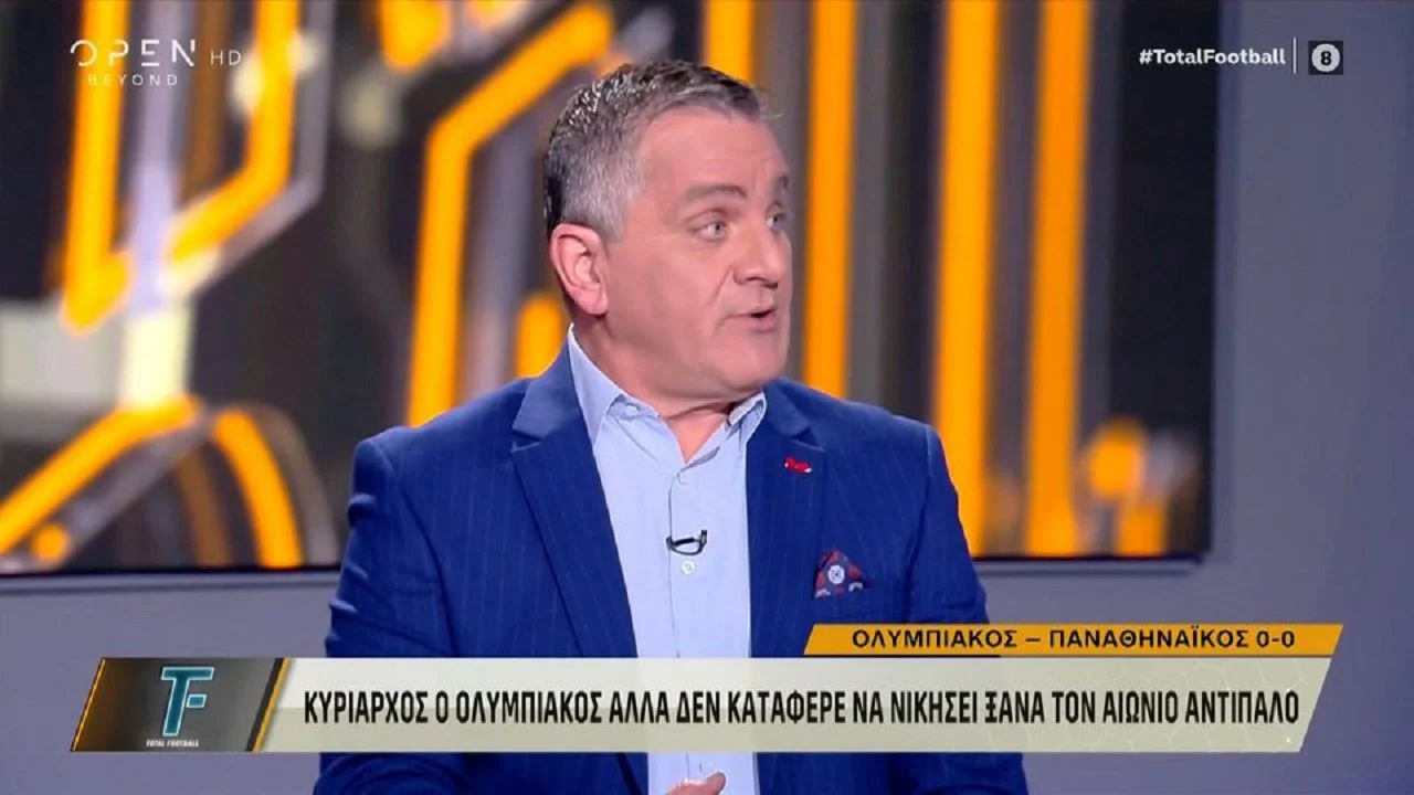 «Ο Ολυμπιακός πάτησε τον Παναθηναϊκό, αλλά τον πάτησαν ΑΕΚ και ΠΑΟΚ»« είπε ο Αλέξης Σπυρόπουλος στην εκπομπή «Total Football» του Open TV.