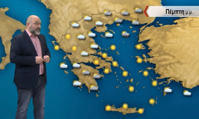 Καιρός: Τοπικές βροχές και άνοδο της θερμοκρασίας προβλέπει ο Αρναούτογλου την Πέμπτη (23/3)