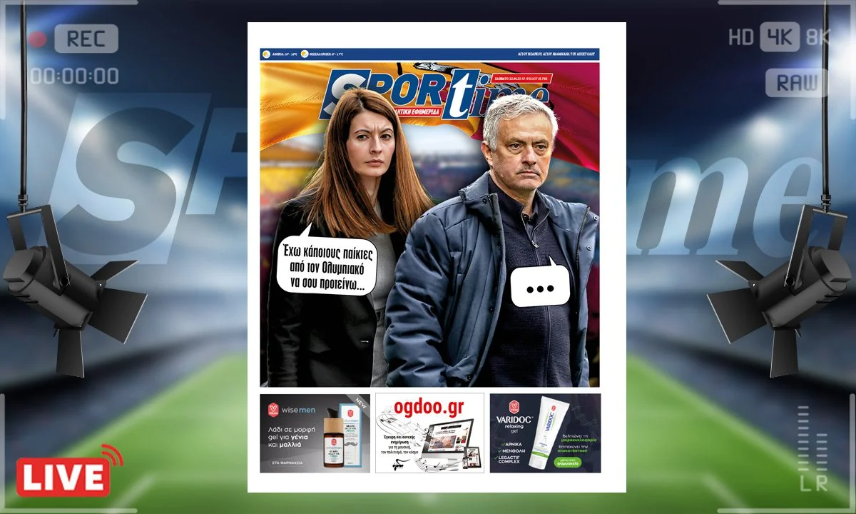 Το e-Sportime (22/4) του Σαββάτου είναι αφιερωμένο στον Ζοσέ Μουρίνιο και τη Λίνα Σουλούκου ενόψει καλοκαιρινού μεταγραφικού παζαριού