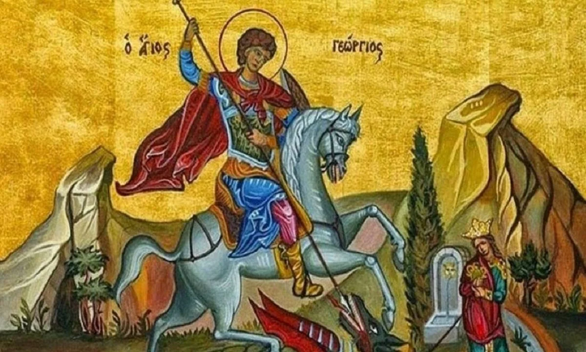 Εορτολόγιο Κυριακή 23 Απριλίου: Σήμερα η εκκλησία τιμά μεταξύ άλλων τη μνήμη του Αγίου Γεωργίου του Μεγαλομάρτυρα και Τροπαιοφόρου.