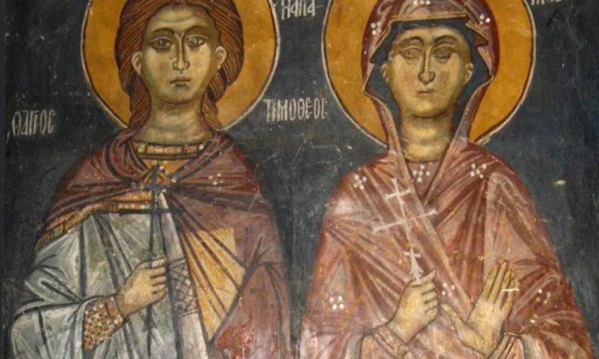 Εορτολόγιο Σάββατο 3 Μαΐου: Οι Άγιοι Τιμόθεος και Μαύρα, γεννήθηκαν στη κωμόπολη Παναπέα στην Θηβαΐδα της Αιγύπτου.