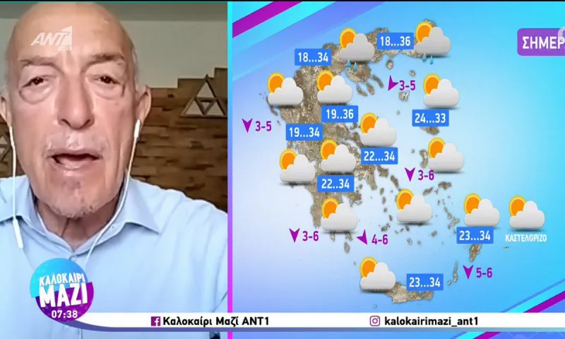 Ο Τάσος Αρνιακός προειδοποιεί για τον καιρό - Έρχεται ο καύσωνας