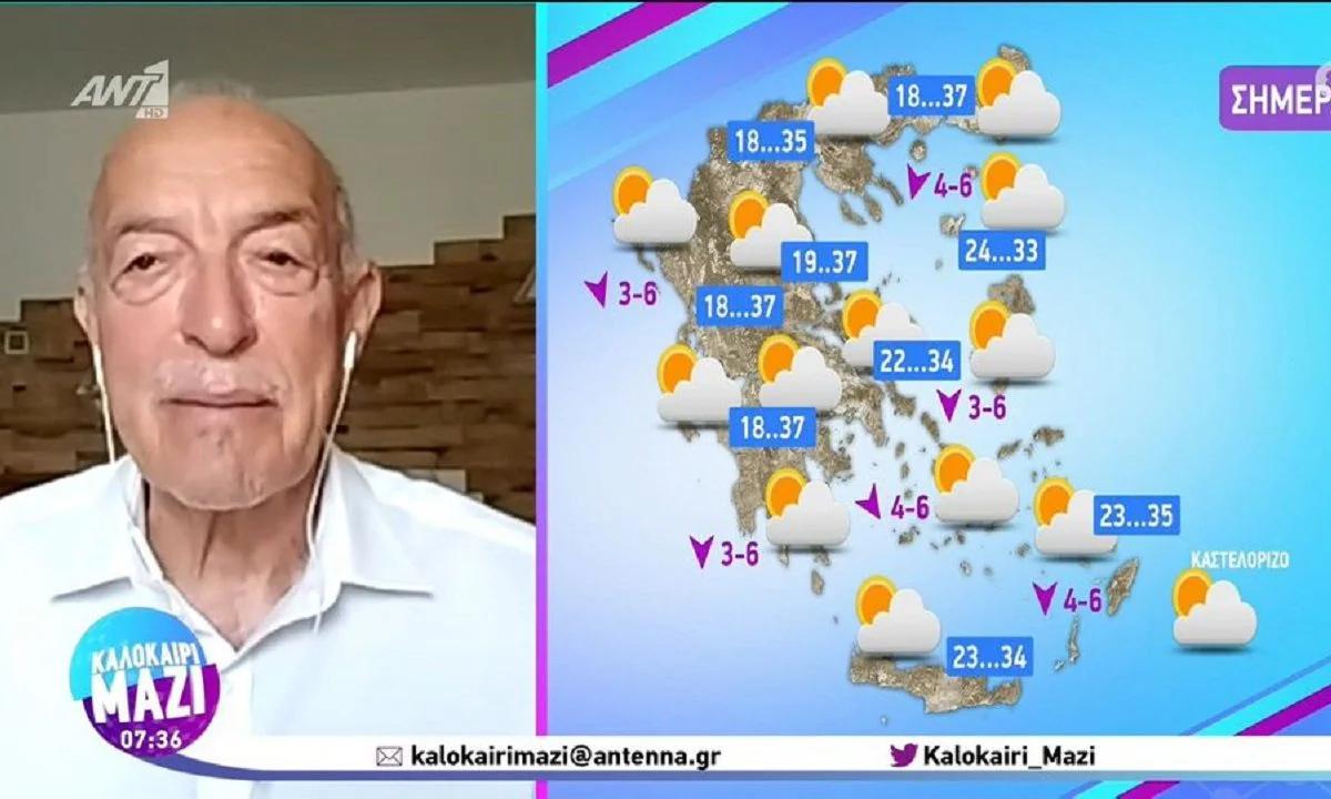 «Καμπανάκι» χτυπάει ο γνωστός μετεωρολόγος, Τάσος Αρνιακός για τον καιρό! - Μετά τα μελτέμια επανέρχεται ο καύσωνας! Δείτε την πρόγνωσή του.