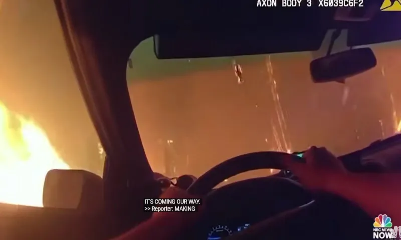 Viral: Ο αστυνομικός που ξέφυγε μέσα από τις φλόγες (vid)