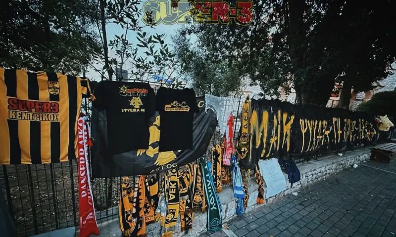 Ο Super 3 βρέθηκε στο σημείο όπου δολοφονήθηκε ο Μιχάλης και τίμησε τη μνήμη του οπαδού της ΑΕΚ (pics)