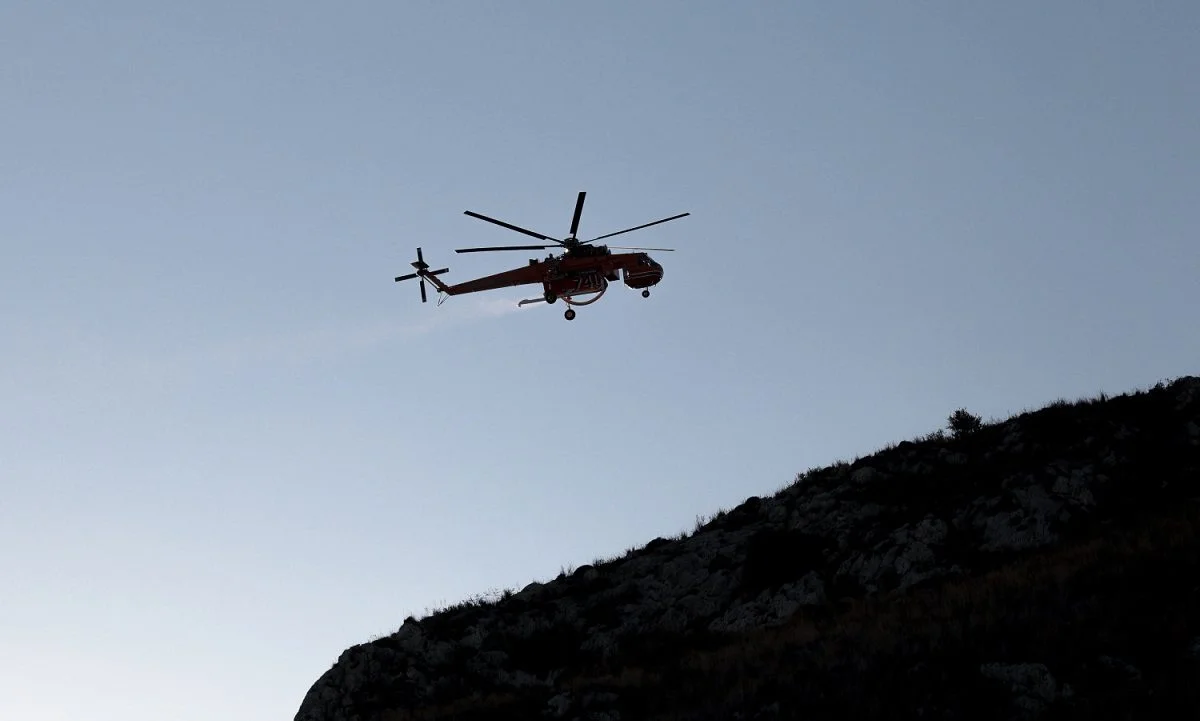 Πτώση ελικοπτέρου στη Βόρεια Εύβοια (vid)