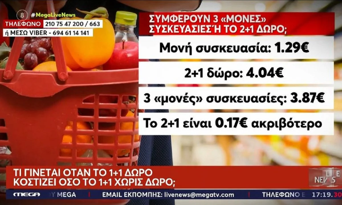 Σύμφωνα με ρεπορτάζ του Mega Channel, αρκετές προσφορές κατά τη Black Friday που αφορούν προϊόντα 1+1 είναι κοροϊδία.