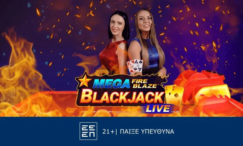 To Mega Fire Blaze Blackjack Live παίζει στη Novibet!