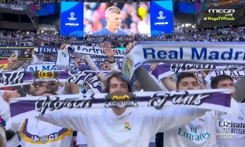 Τελικός Champions League: Κατάμεστο το Γουέμπλεϊ, εξαιρετική ατμόσφαιρα από τους οπαδούς της Ντόρτμουντ και της Ρεάλ (vid)