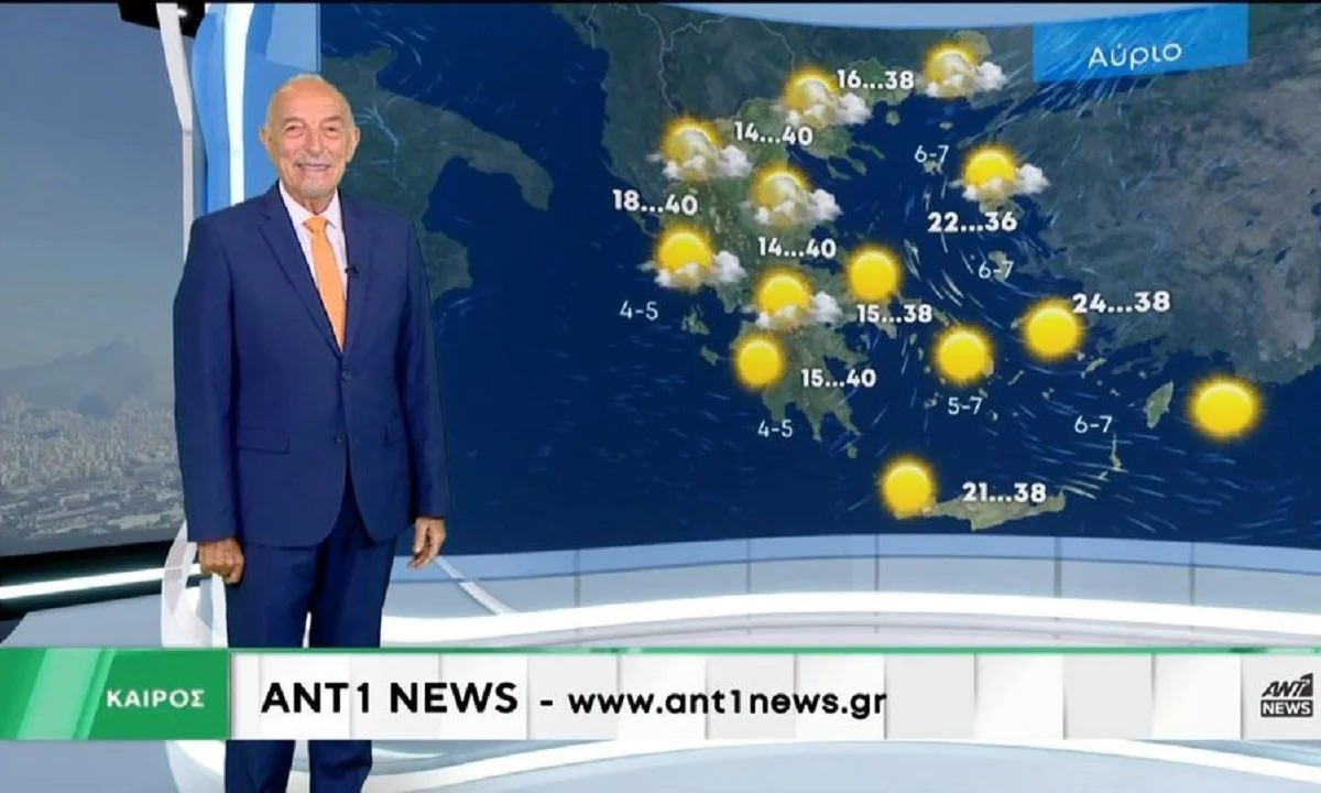 Καιρός με υψηλές θερμοκρασίες και ανέμους το τριήμερο του Αγίου Πνεύματος λέει ο μετεωρολόγος του ΑΝΤ1, Τάσος Αρνιακός. Αναλυτικά η πρόγνωση
