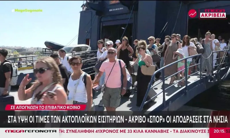 Ακτοπλοϊκά εισιτήρια: Στα ύψη οι τιμές, ακριβές ακόμη και οι «αποδράσεις» σε κοντινό νησί
