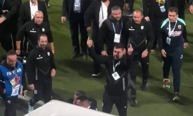 ΑΕΚ - ΠΑΟΚ: Φυσικά και δεν... έκανε χειρονομίες ο άνθρωπος του ΠΑΟΚ όπως φαίνεται στην φωτογραφία - Δείτε τι έκανε