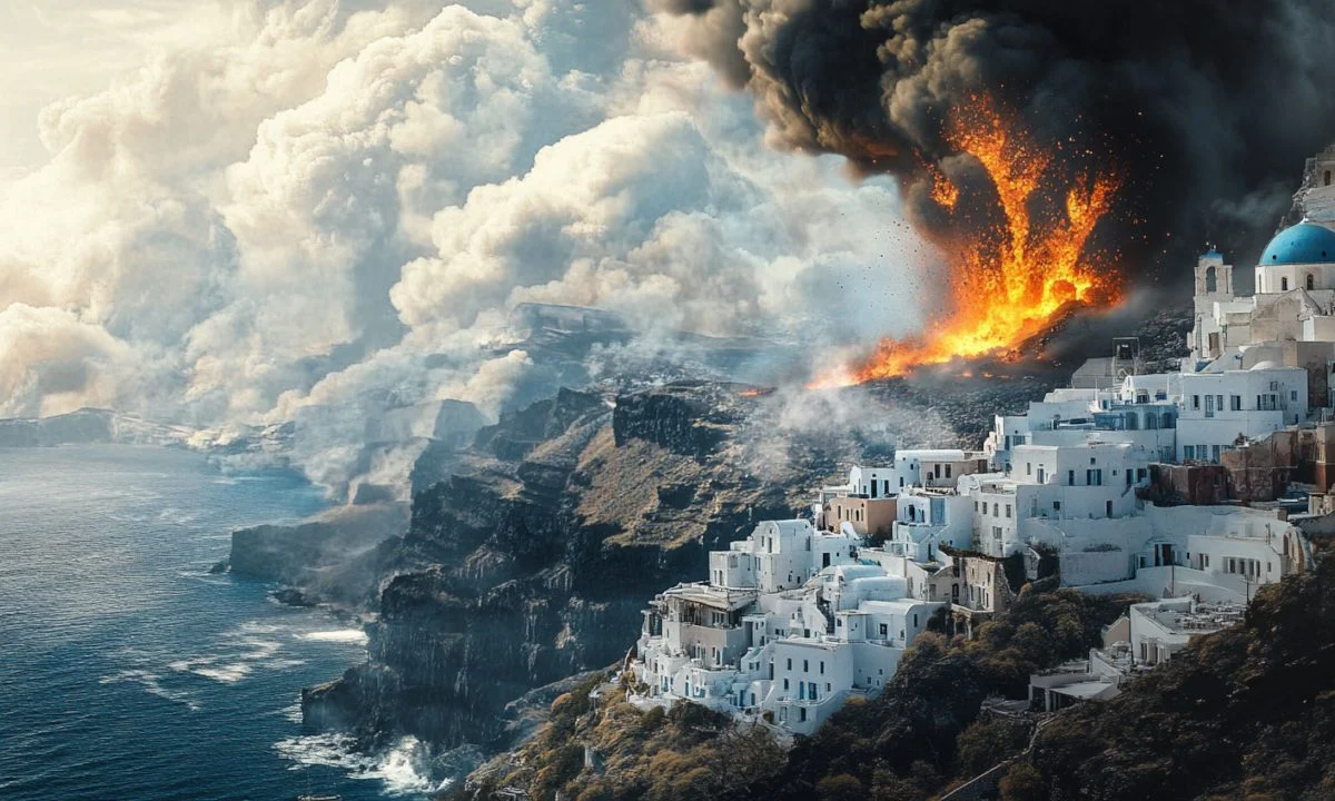 ηφαίστειο Σαντορίνης έκρηξη