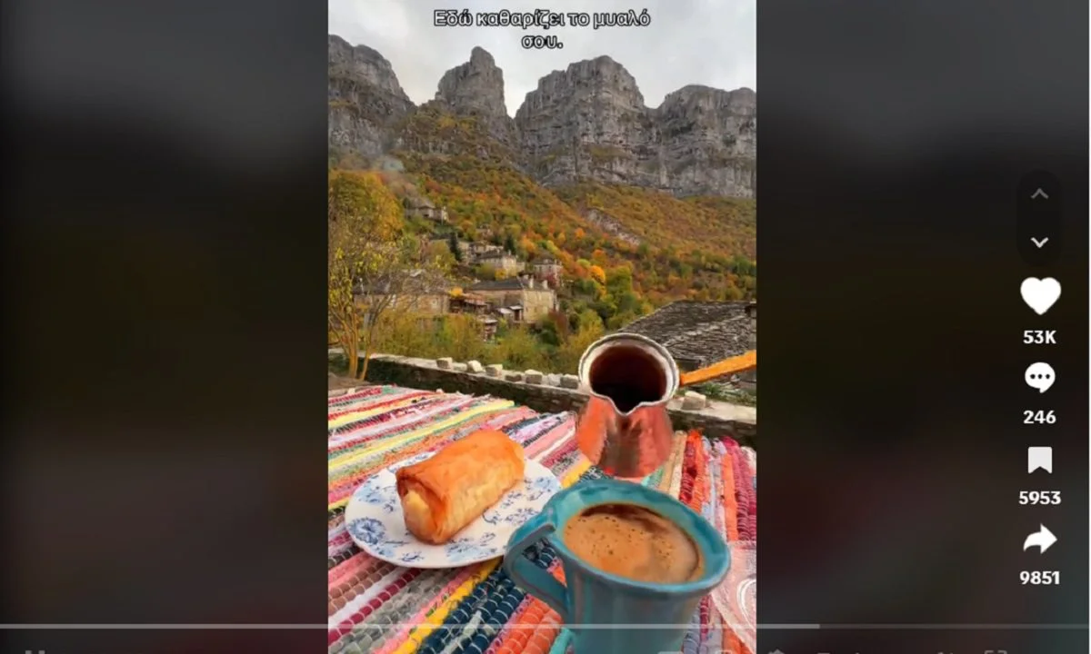 Το μέρος της Ελλάδας που καθαρίζει το μυαλό σου. Δείτε το βίντεο στο κανάλι του TikTok άποψη από το μαγευτικό Μικρό Πάπιγκο των Ιωαννίνων.