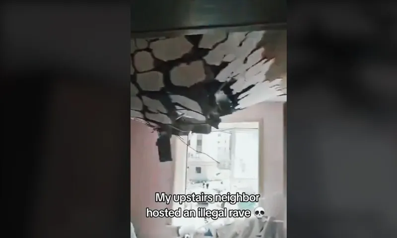Δείτε τι έπαθε το διαμέρισμα από πάρτι του πάνω ορόφου