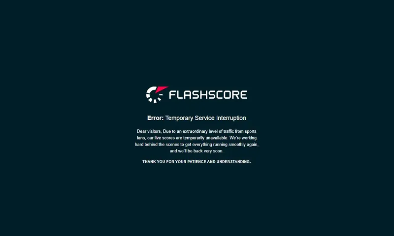 Προσωρινή διακοπή στο Flashscore – Τι συμβαίνει;