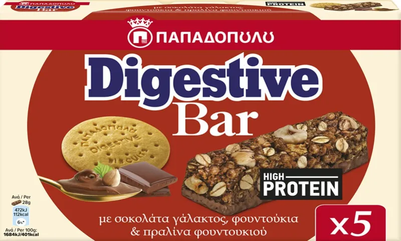 Digestive Bars Παπαδοπούλου: Απόλαυση με 20% Πρωτεΐνη!