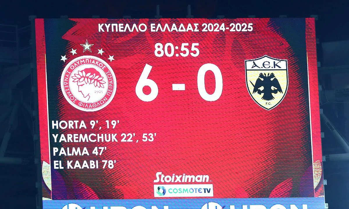 Ολυμπιακός - ΑΕΚ: 6-0 αλλά τους... μάτιασαν
