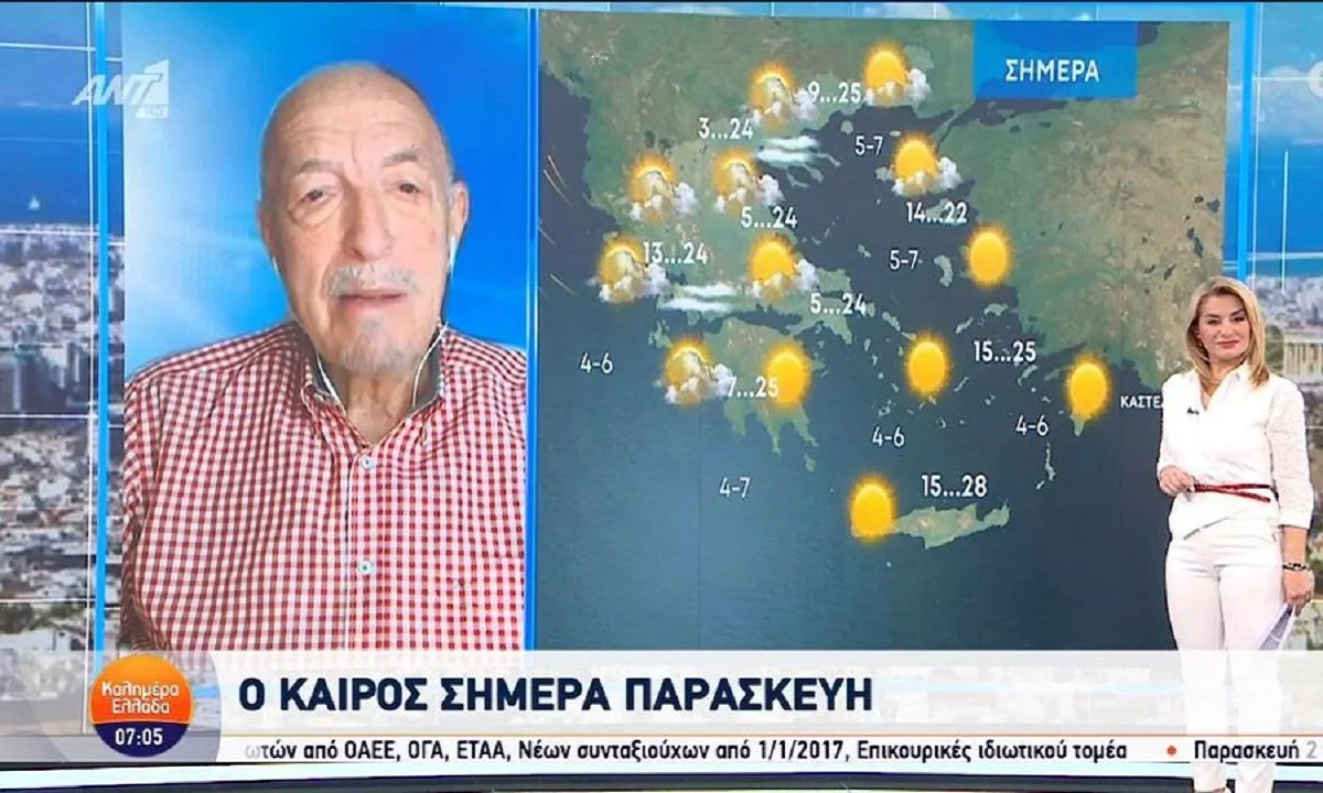 Τον έριξε τον «κεραυνό» του ο μετεωρολόγος Τάσος, Αρνιακός για τον καιρό: «Καλοκαίρι το ΣΚ, χειμώνας από Δευτέρα!» Δείτε αναλυτικά.