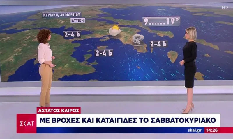 Καιρός: Βροχές και καταιγίδες - Που θα είναι έντονα τα φαινόμενα