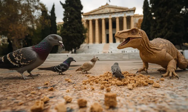 Κάθε φορά που δίνεις ψιχουλάκια σε περιστεράκια, στην ουσία ταΐζεις δεινόσαυρους