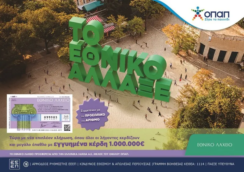 Την Τετάρτη 9 Απριλίου ξεκινούν οι κληρώσεις για την 269η έκδοση του Εθνικού Λαχείου -  Από λαχειοπώλη στην Αθήνα προμηθεύθηκε τον λαχνό του ο νικητής του 1 εκατ. ευρώ της προηγούμενης έκδοσης