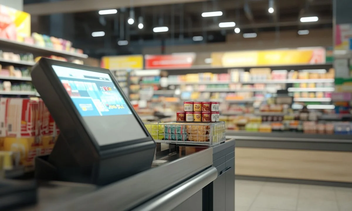 super market self checkout