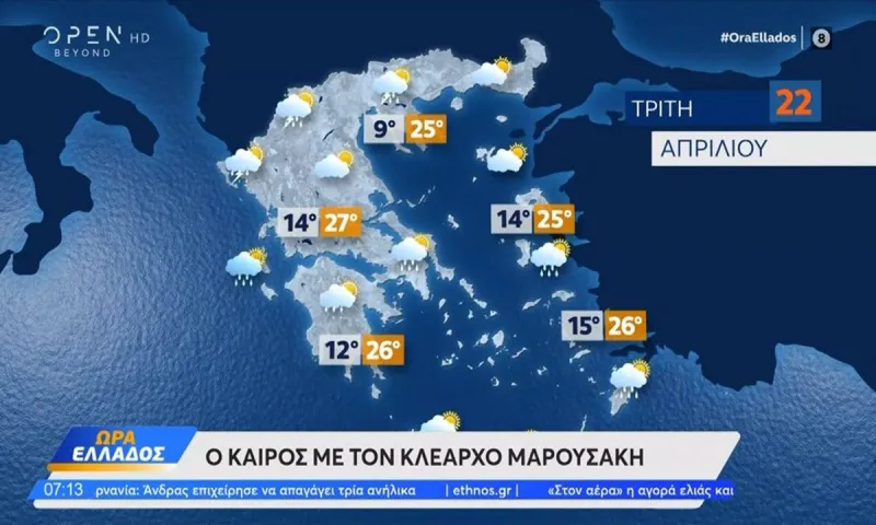 Κλέαρχος Μαρουσάκης: Αλλάζει ο καιρός – Έρχονται βροχές και καταιγίδες!
