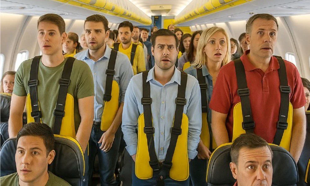 Θα πετάς όρθιος από το 2026! Οι low-cost εταιρείες ετοιμάζουν νέο seating concept για μικρές αποστάσεις. Κι εμείς οι Έλληνες λέμε Ryanair;